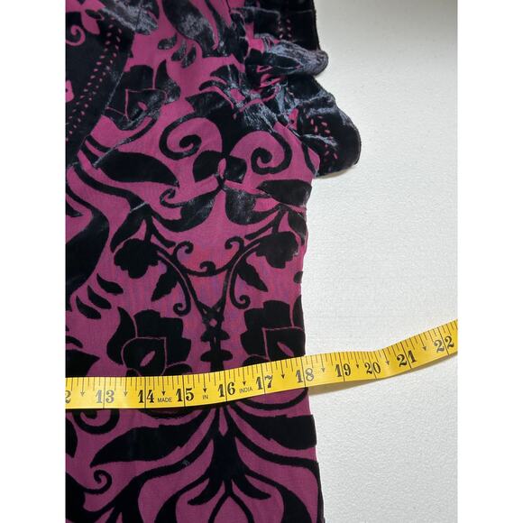 Hale Bob Dress Womens Small Velvet Mini Fit & Flare V-Neck Whimsigoth Silk Fairy - Picture 11 of 12
